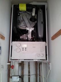 picture of a boiler ready for servicing